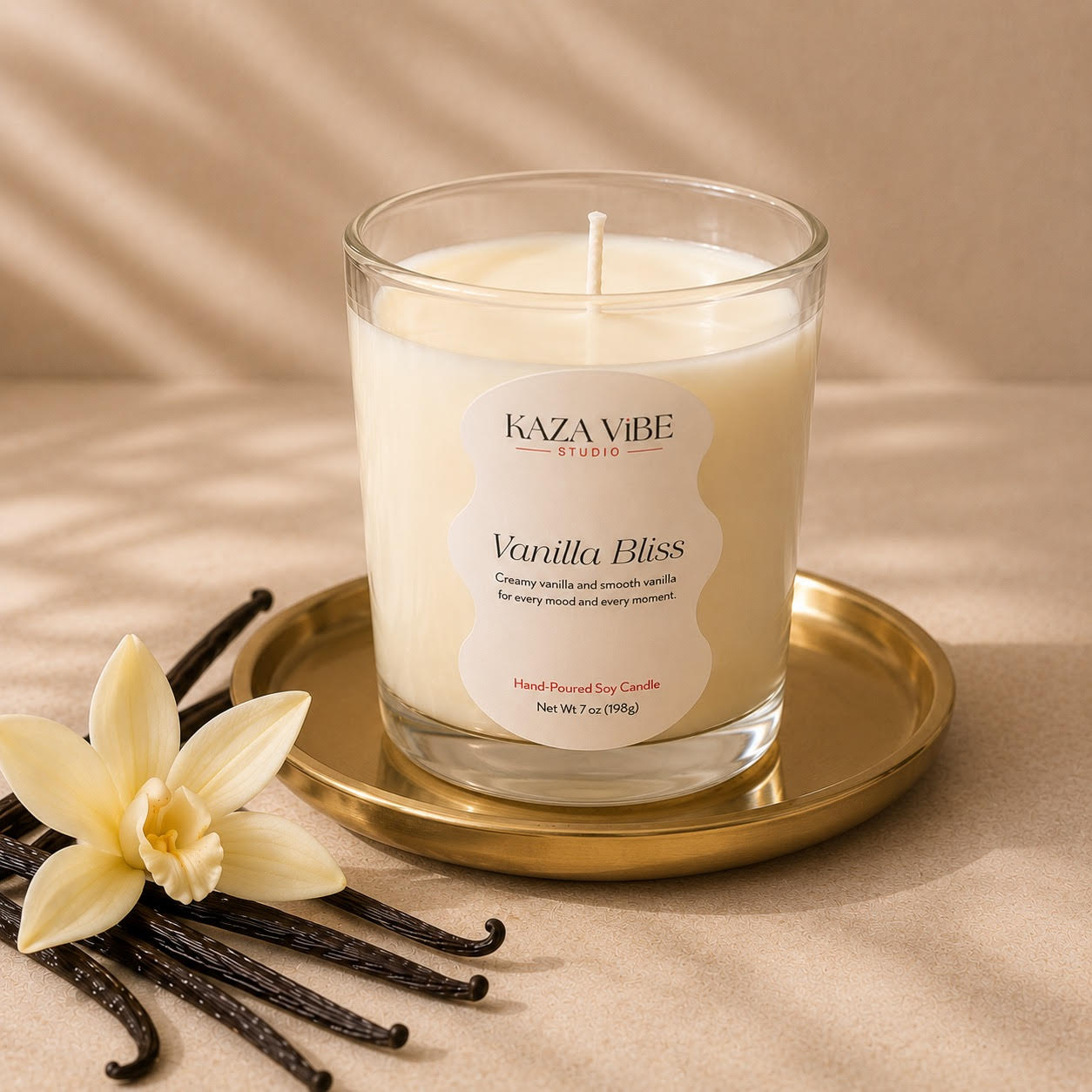 Vanilla Bliss Hand-Poured Soy Candle